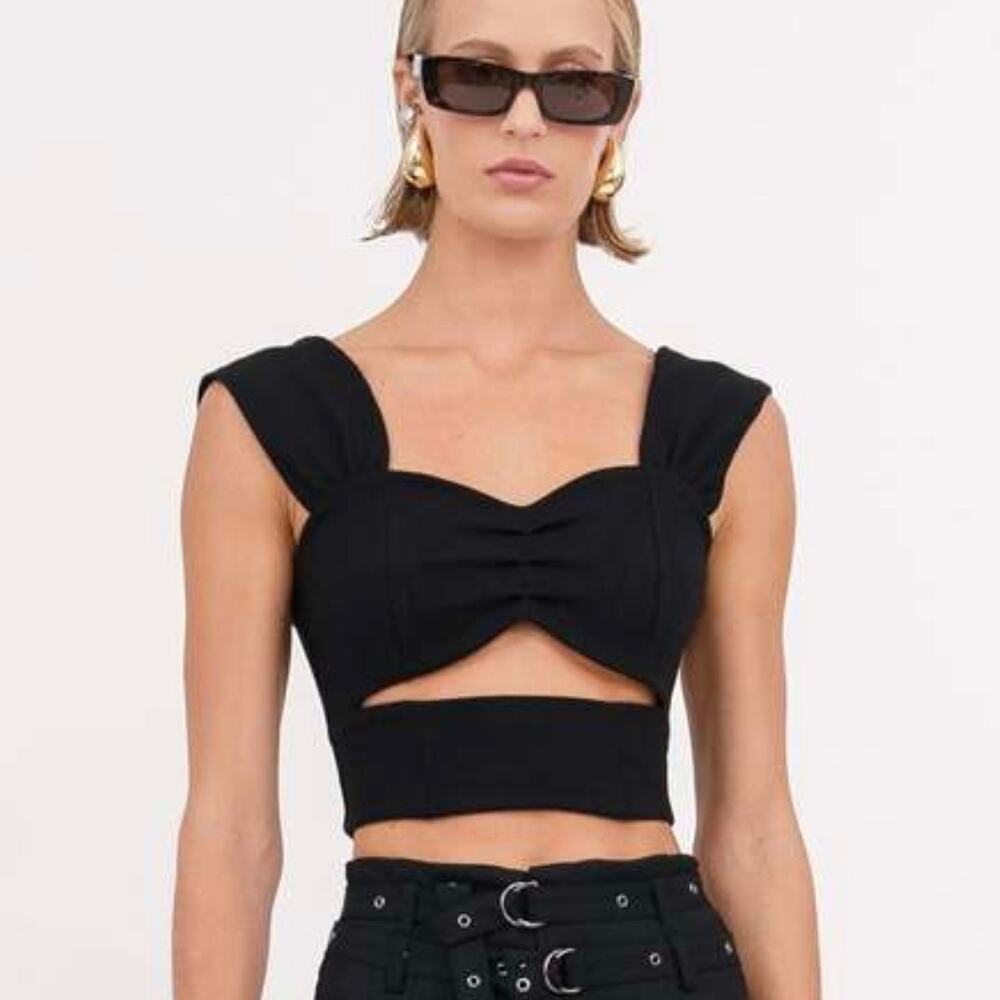 REVOLVE Nonchalant Label Juliana Crop Top - Black - Size S